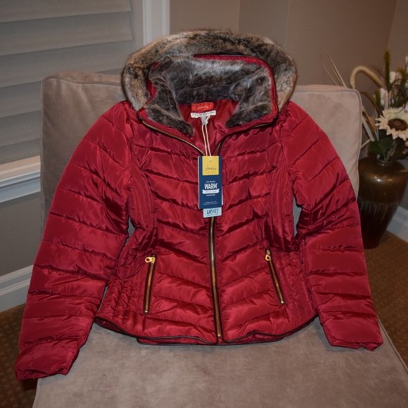 Joules Jackets & Coats Wow Joules Red Wine Gosway Puffer Coat 6 36